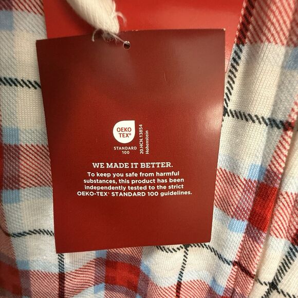 Wondershop Target Baby Size 3-6 Red Plaid Matching Family Sleep Footed Pajamas - Picture 8 of 9